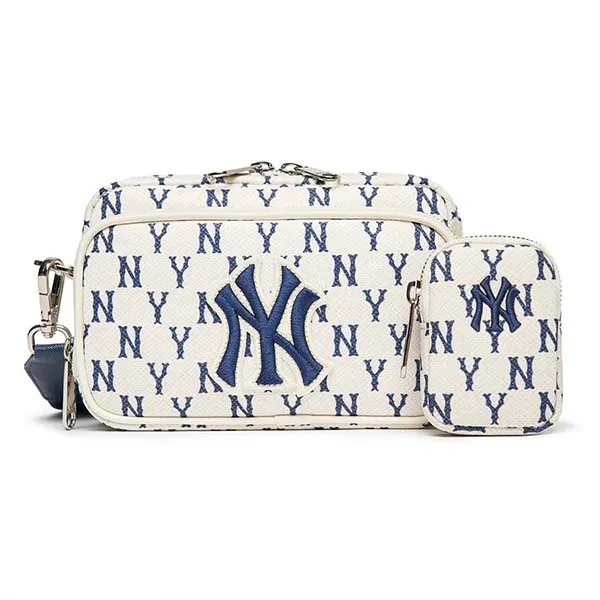 Túi MLB Monogram Mini Crossbody Bag New York Yankees 3ACRS012N-50CRS Màu Be - Túi xách - Vua Hàng Hiệu