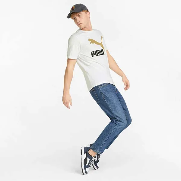 Áo Thun Puma Classics Logo Metallic Men's Tee 534711_02 Màu Trắng