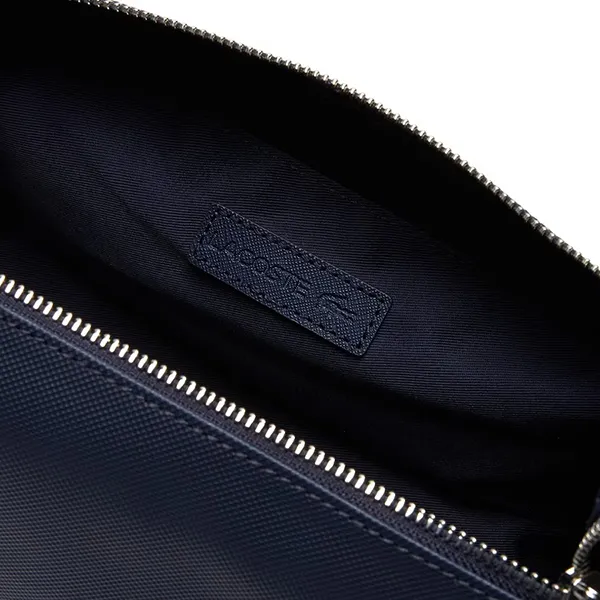 Túi Lacoste Unisex Classic Double Zip Petit Piqué Toiletry Kit Màu Xanh Navy