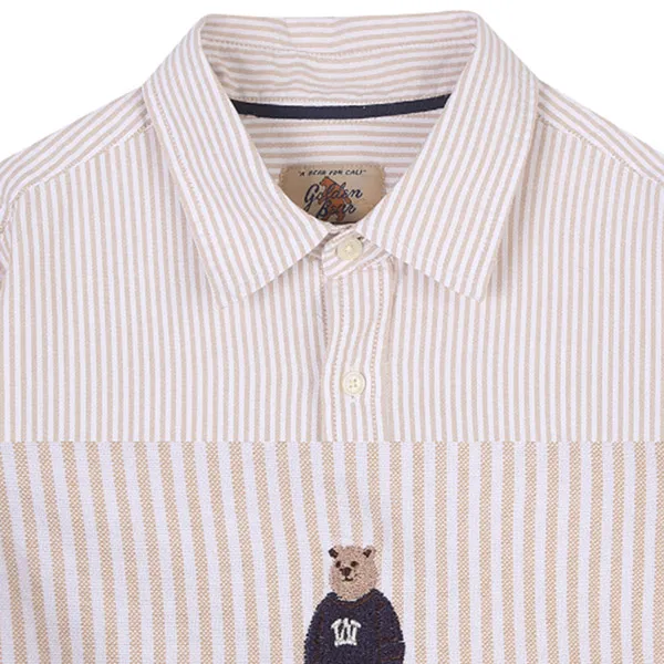 Áo Sơ Mi WHOAU Steve WHYSC2112U Sọc Kem Size M