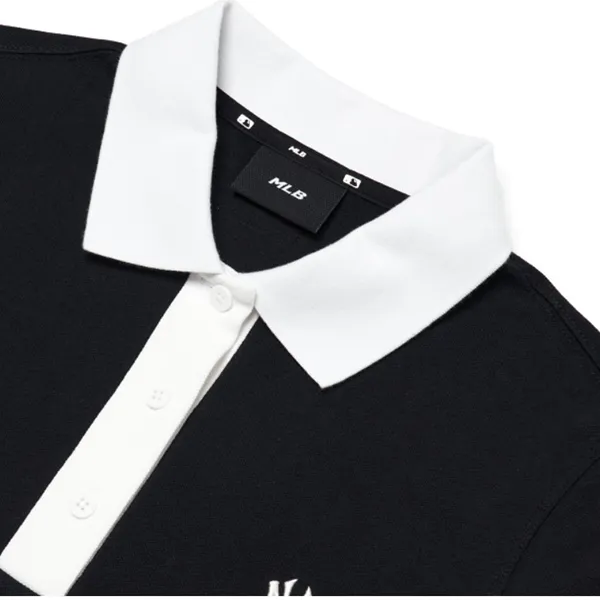 Áo Tshirt Polo MLB Basic Slim Fit Collar La Dodgers 3FPQ03023-07BLD Màu Đen Viền Trắng