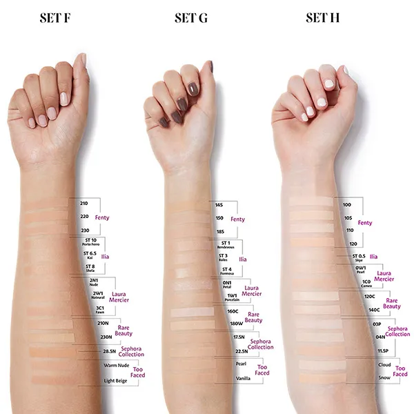Set Kem Nền Mini Sephora Favorites Foundation Try On At Home Set G - Light