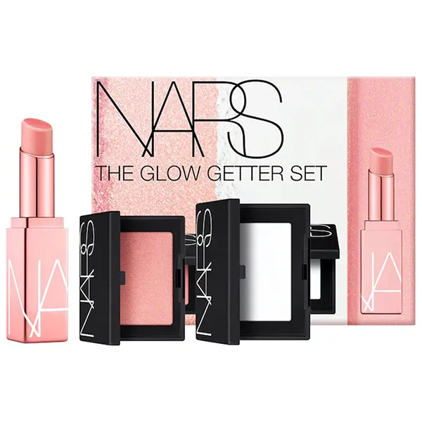 Set Son Dưỡng + Phấn Má Nars The Glow Getter Face And Lip Set 3 Món
