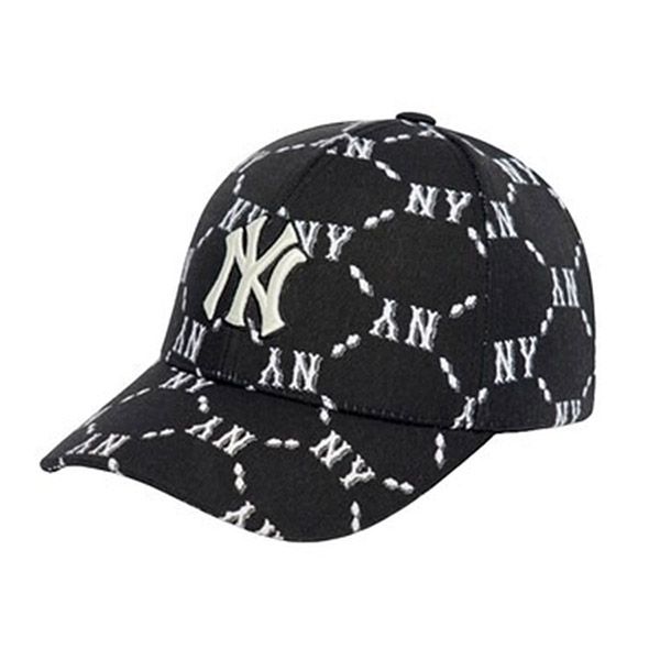 Mũ MLB Monogram Diamond Structure Ball Cap New York Yankees 3ACPM032N-50BKS Màu Đen - 3