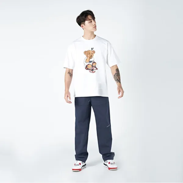 Áo Phông Acmé De La Vie ADLV Check Pants Bear Sleeve T-Shirt  Màu Trắng Size 1 - 1