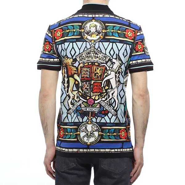 Áo Phông Nam Dolce & Gabbana D&G Stained Glass Print T-Shirt In Họa Tiết