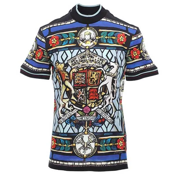 Áo Phông Nam Dolce & Gabbana D&G Stained Glass Print T-Shirt In Họa Tiết