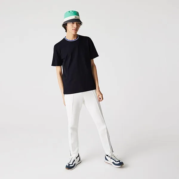 Áo Phông Lacoste Men’s Bicolor Crew Neck Cotton T-shirt Màu Xanh Navy Size XS