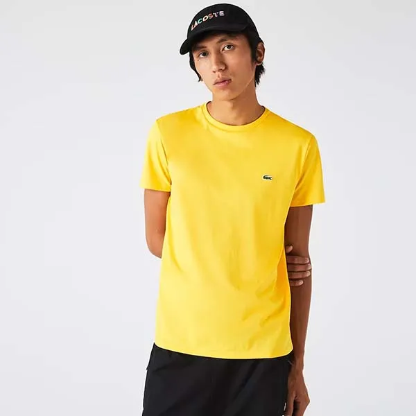 Áo Phông Nam Lacoste Men's Crew Neck Pima Cotton Jersey T-Shirt Màu Vàng Size S - 3