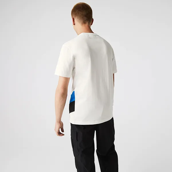 Áo Phông Men’s Crew Neck Colorblock Panels Cotton T-Shirt Màu Trắng Size S