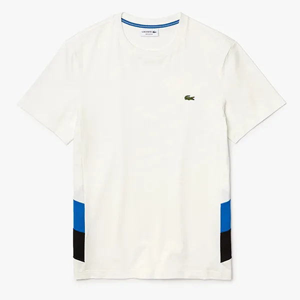Áo Phông Men’s Crew Neck Colorblock Panels Cotton T-Shirt Màu Trắng Size S