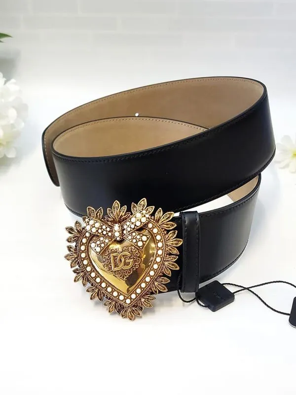 Thắt Lưng Dolce & Gabbana D&G Women's Devotion Buckle Belt BE1316-AK861-80999 Màu Đen