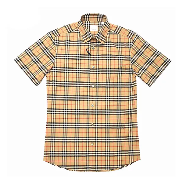 Áo Sơ Mi Burberry London England Cotton Check Archive Beige Ip Shirt Màu Nâu Vàng Size S