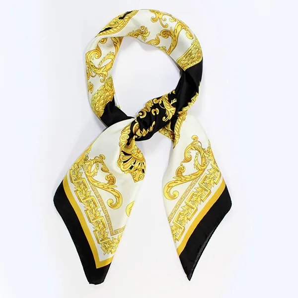 Khăn Quàng Cổ Versace Silk Gold Baroque Large Square Phối Màu - Thời trang - Vua Hàng Hiệu