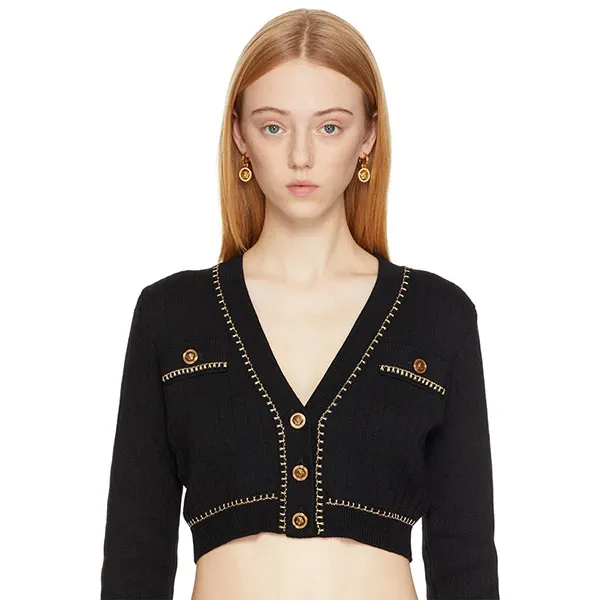 Khuyên Tai Versace Greca And Medusa Drop Earring Màu Vàng - Trang sức - Vua Hàng Hiệu