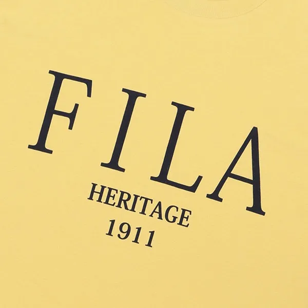 Áo Thun Unisex Fila Heritage Serif Logo FE2RSD5111X-YEW Màu Vàng - Thời trang - Vua Hàng Hiệu