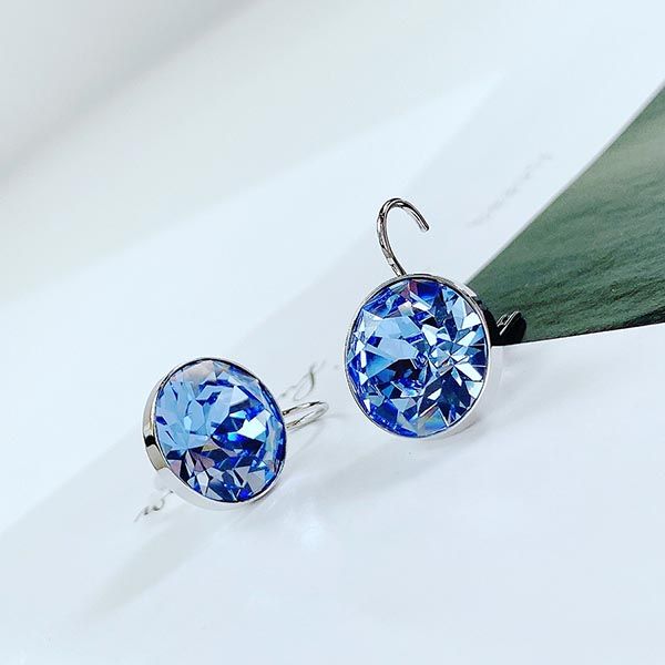 Khuyên Tai Swarovski Crystals From Swarovski Small Bella Stud Earrings For Women 5528515 Màu Xanh Blue - 1