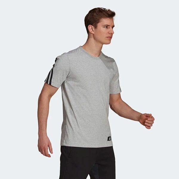 Áo Thun Nam Adidas 3 Sọc Future Icons Sportswear Tshirt Màu Xám - 3