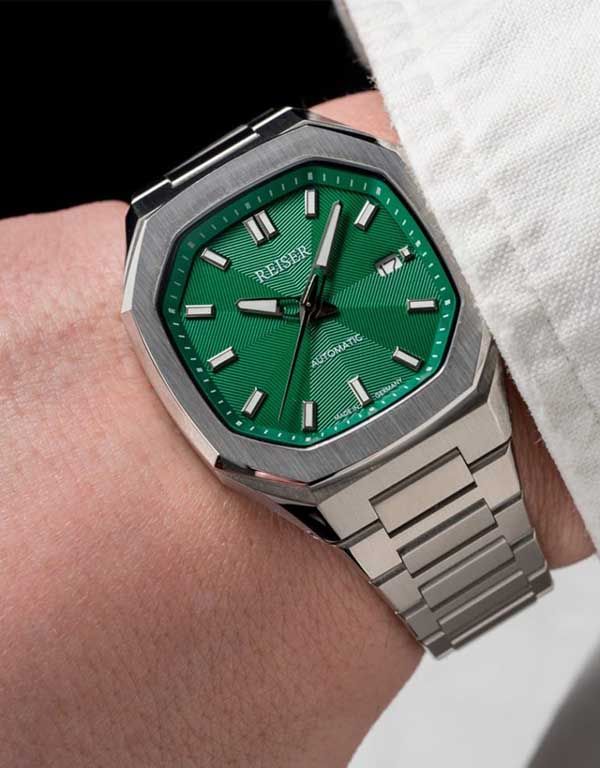 Đồng Hồ Nam Reiser Alpen Date Emerald Green Bracelet Màu Xanh Green - 4