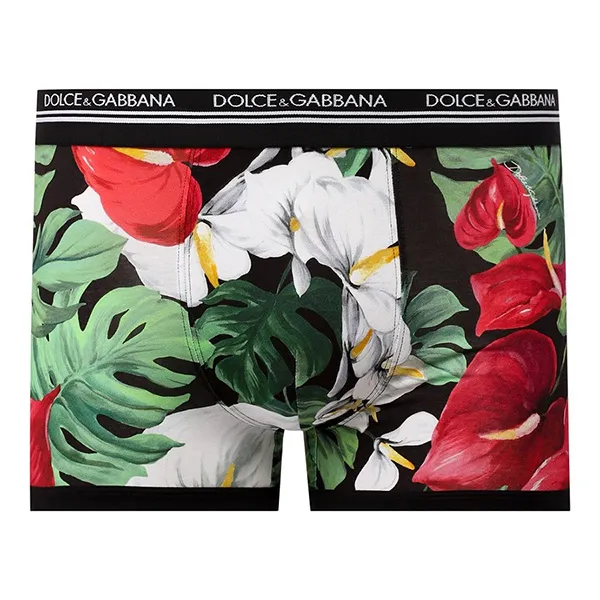 Quần Lót Nam Dolce & Gabbana D&G Boxer DG Họa Tiết Hoa Lá M3A03J FS77U Phối Màu - Thời trang - Vua Hàng Hiệu
