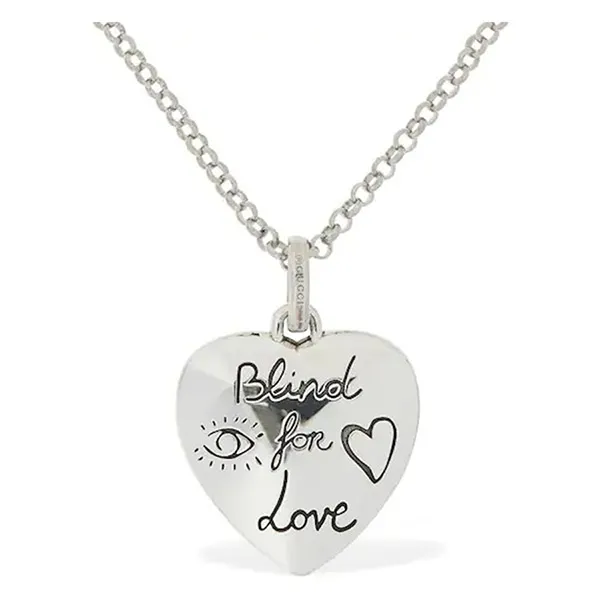 Dây Chuyền Gucci Blind For Love Sterling Silver Heart Necklace Màu Bạc - Trang sức - Vua Hàng Hiệu