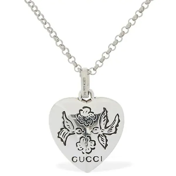 Dây Chuyền Gucci Blind For Love Sterling Silver Heart Necklace Màu Bạc - Trang sức - Vua Hàng Hiệu
