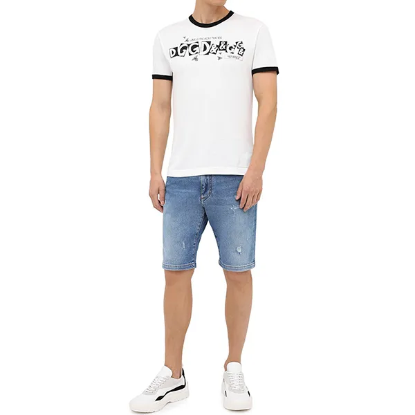 Quần Shorts Jeans Nam Dolce & Gabbana D&G GY4JED-G8CS2 Màu Xanh Nhạt