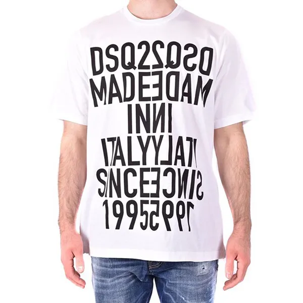 Áo Phông Dsquared2 Made In Italy Since 1995 Oversize T-Shirt S74GD0818 Màu Trắng - Thời trang - Vua Hàng Hiệu