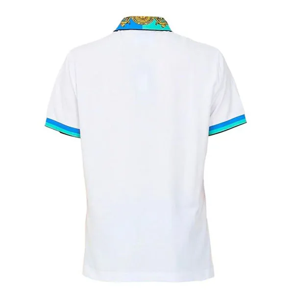 Áo Polo Versace Jeans Couture 72GAGT07 CJ01T Màu Trắng Xanh Size S