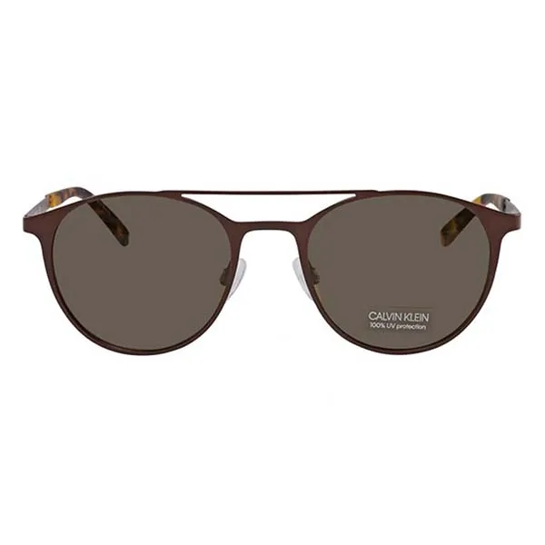 Kính Mát Calvin Klein CK Brown Round Men's Sunglasses CK20138S 201 52 Màu Nâu