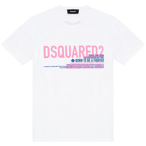 Áo Phông Dsquared2 Printed T-Shirt S71GD0949 Màu Trắng - 1
