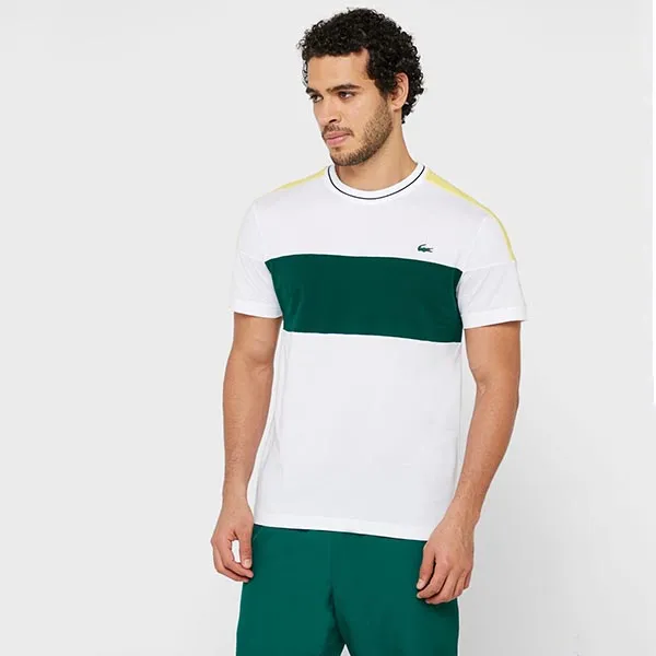 Áo Thun Lacoste Essential Chest Logo T-Shirt TH6940 Màu Trắng Xanh