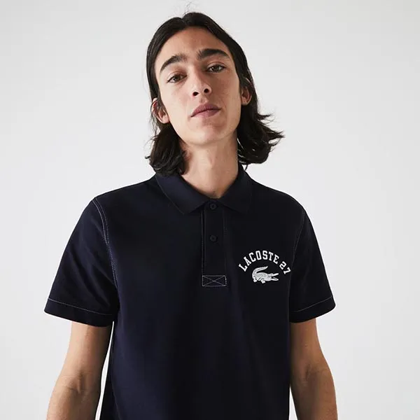 Áo Polo Lacoste Men's Vintage Navy Shirt YH0028-51G HDE Màu Xanh Navy