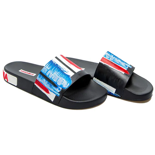 Dép Dolce & Gabbana D&G Slides CS1646 AX957 Màu Đen
