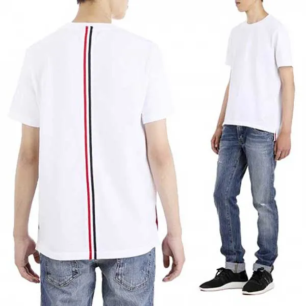 Áo Phông Thom Browne MJS056A 00050 Relaxed Fit T-Shirt White Màu Trắng