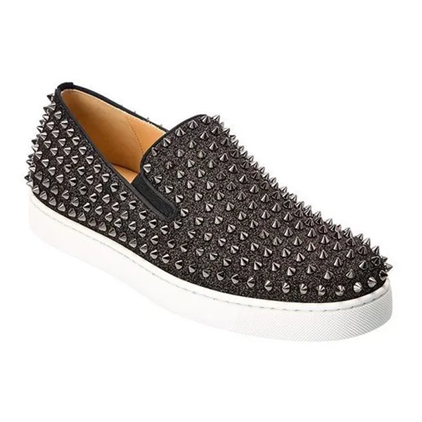 Giày Lười Christian Louboutin Pik Boat Flat Màu Đen Đế Đỏ - Giày - Vua Hàng Hiệu