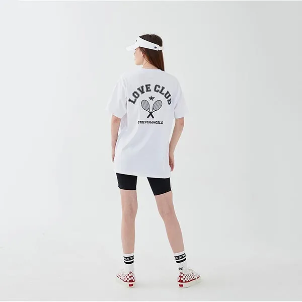 Áo Phông Stretch Angels Tennis Back Logo Overfit T-Shirt Off-White Màu Trắng - Thời trang - Vua Hàng Hiệu