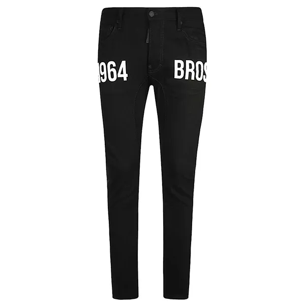 Quần Bò Dsquared2 Black Tidy Biker Jeans S74LB0781 Màu Đen