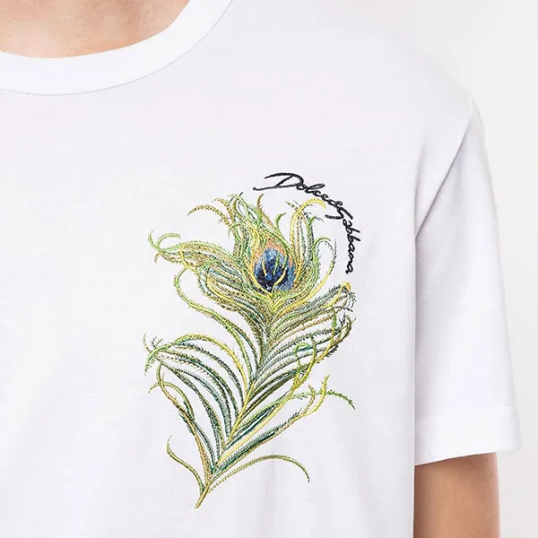 Áo Phông Nam Dolce & Gabbana D&G T-Shirt G8KBAZ G7XIR Họa Tiết Màu Trắng