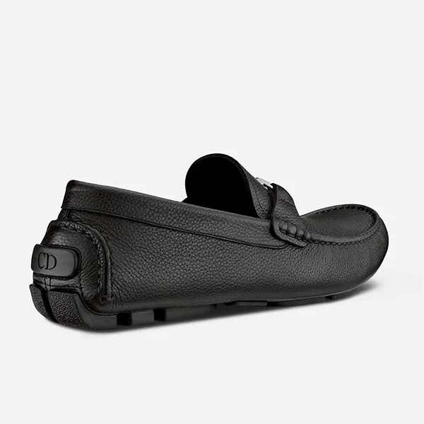 Giày Lười Nam Dior Loafer Black Grained Calfskin Màu Đen Size 42