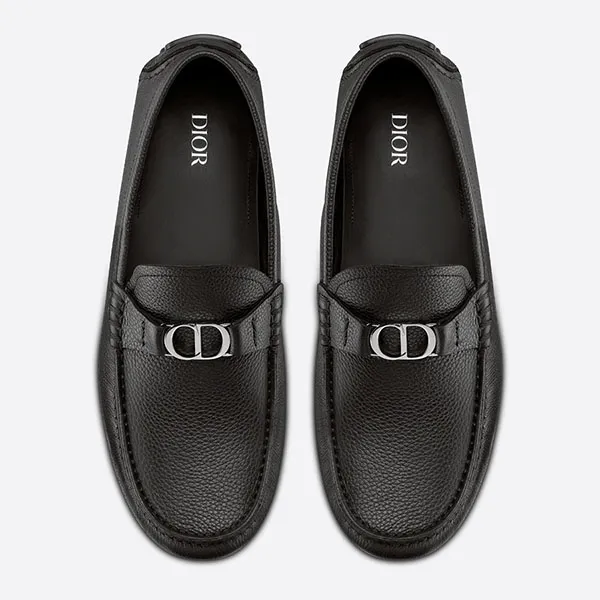 Giày Lười Nam Dior Loafer Black Grained Calfskin Màu Đen Size 42