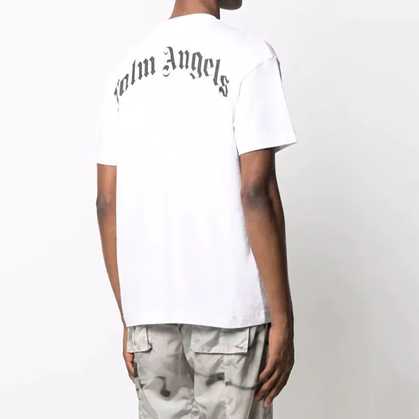 Áo Phông Palm Angels Logo-Print Short-Sleeve T-Shirt PMAA001F21JER0230160 Màu Trắng - Thời trang - Vua Hàng Hiệu