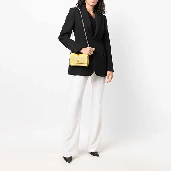 Túi Đeo Chéo Alexander Mcqueen Skull-Motif Crossbody Bag Màu Vàng - Túi xách - Vua Hàng Hiệu