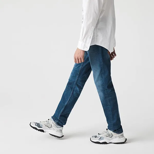Quần Jeans Lacoste Men's Slim Fit Stretch Denim 5-Pocket Jeans Màu Xanh