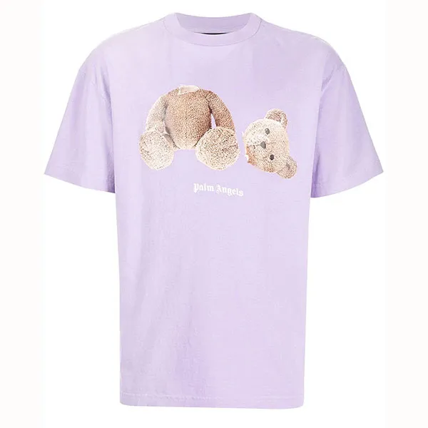 Áo Phông Palm Angels Teddy Bear-Print T-Shirt PMAA001F21JER0233660 Màu Tím - Thời trang - Vua Hàng Hiệu