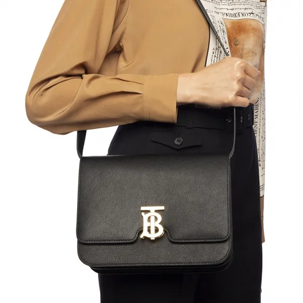 Túi Đeo Chéo Burberry Medium Grainy Leather TB Bag Black 8019343 Màu Đen - Túi xách - Vua Hàng Hiệu