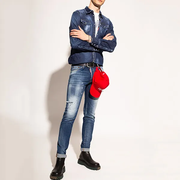 Quần Jeans Dsquared2 Cool Guy Jean Jeans S71LB0872 Màu Xanh Bò - Thời trang - Vua Hàng Hiệu