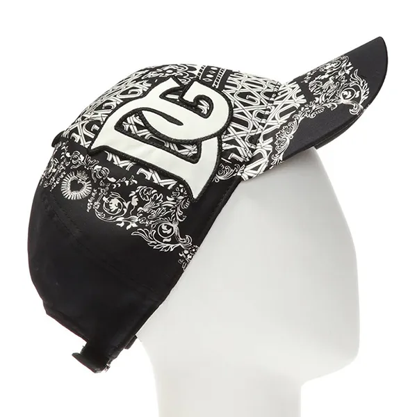 Mũ Nam Dolce & Gabbana D&G Patterned Baseball Cap GH590Z FPFMN Màu Đen Trắng Size 59 - Mũ nón - Vua Hàng Hiệu