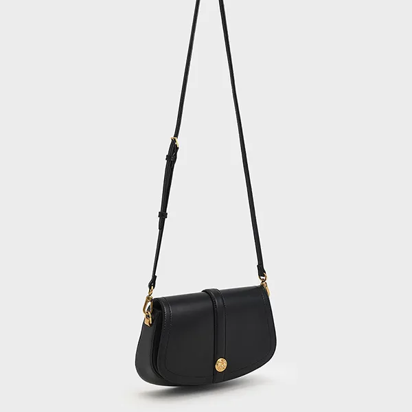Túi Xách Nữ Charles & Keith CNK Blair Chain Handle Shoulder Bag 20151118 Màu Đen