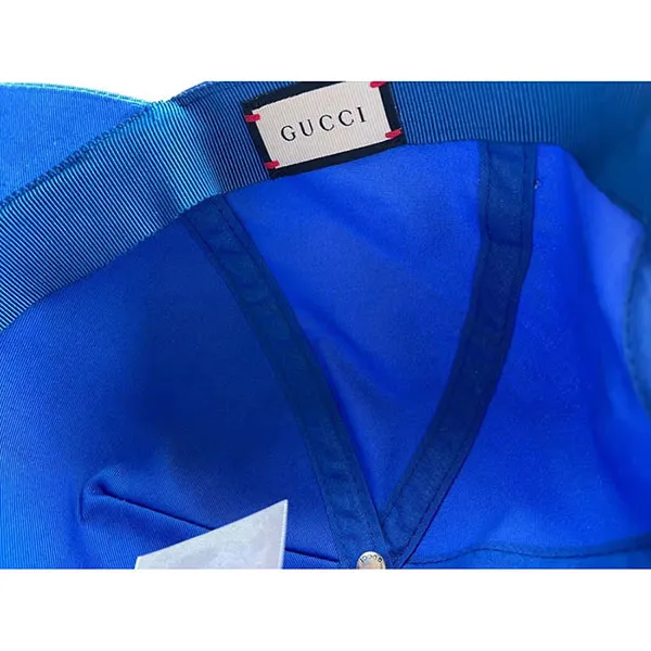 Mũ Nam Gucci 100 Gc Baseball Hat Màu Xanh Blue